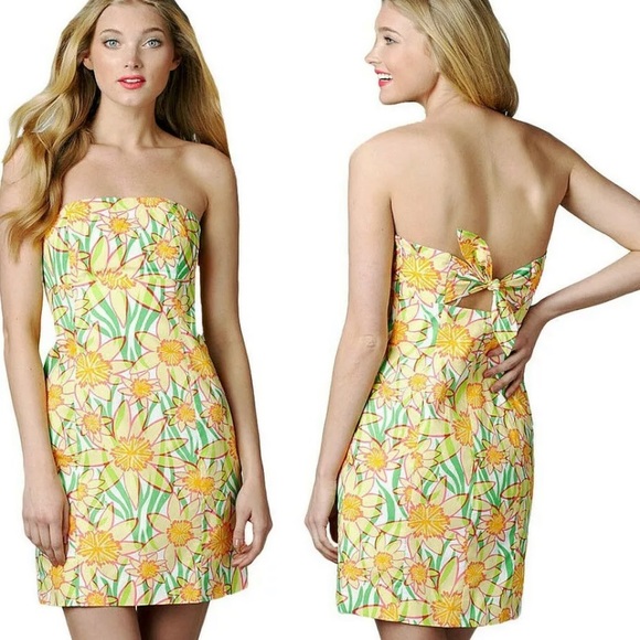 EUC - Vintage Lilly Pulitzer - Franco Dress - Punch Pink floral pattern - Sz 6 - Picture 5 of 7